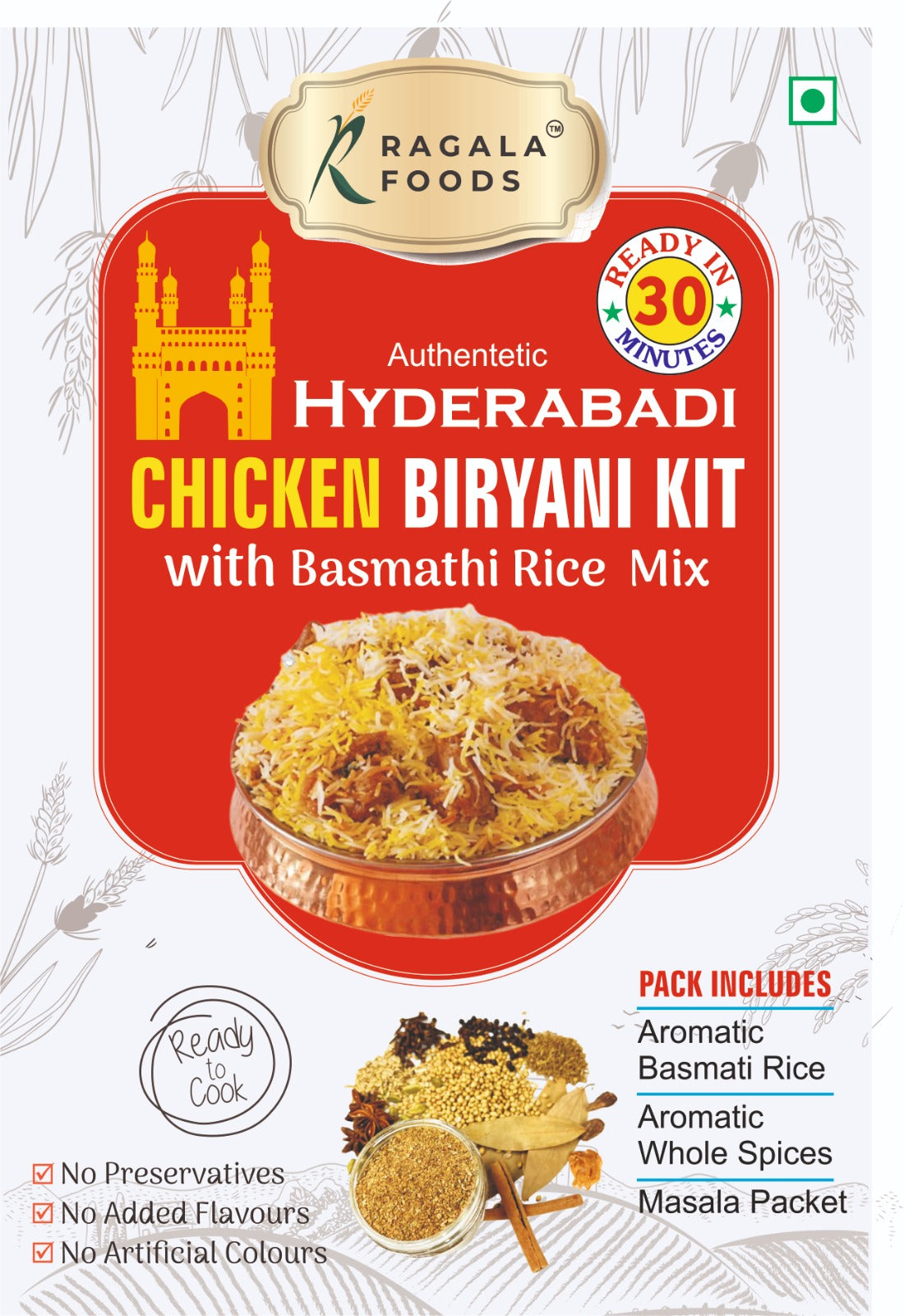 Hyderabadi Chicken Biryani Kit | 450 g | Pack