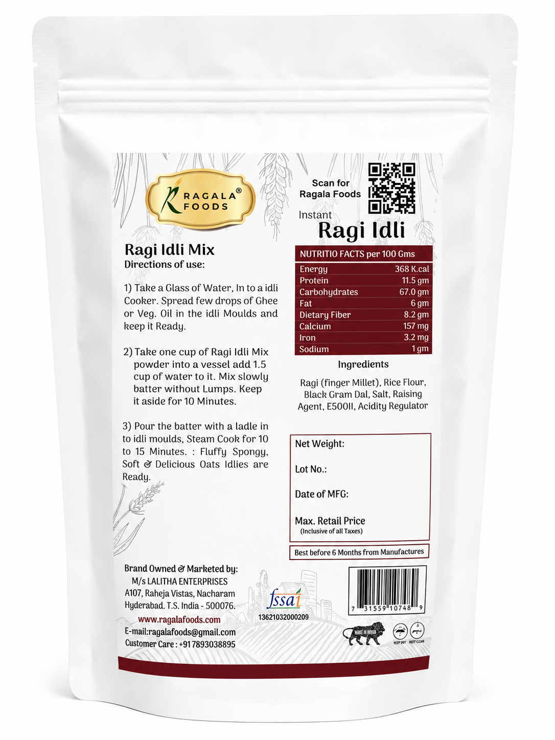 Ragi Idli Mix