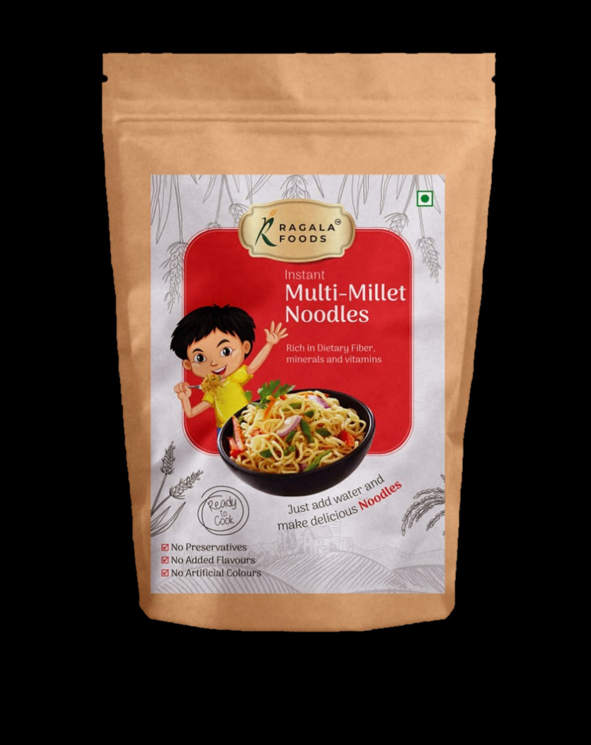 Steaming bowl of nutritious Instant Millet Noodles by Ragala Foods