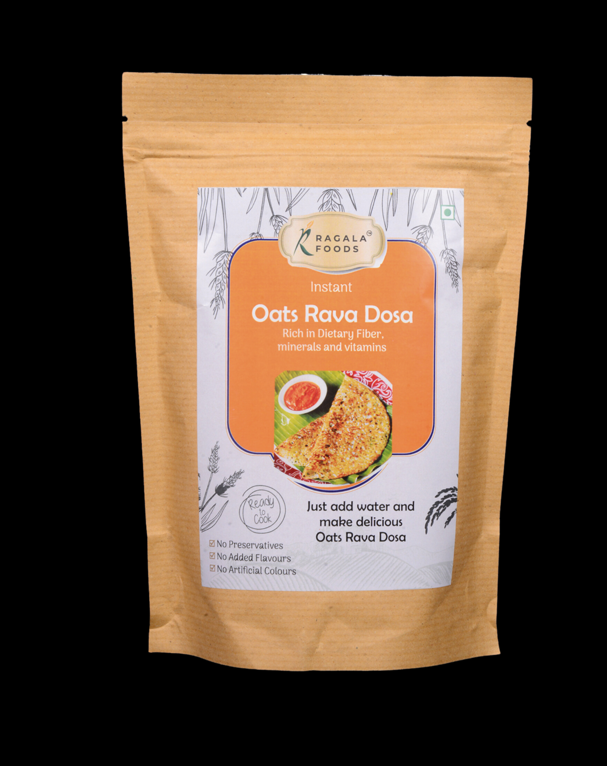 Oats Rava Dosa Mix - A Pack of 1 from Ragala Foods, 500g - Delicious and Nutritious South Indian Breakfast