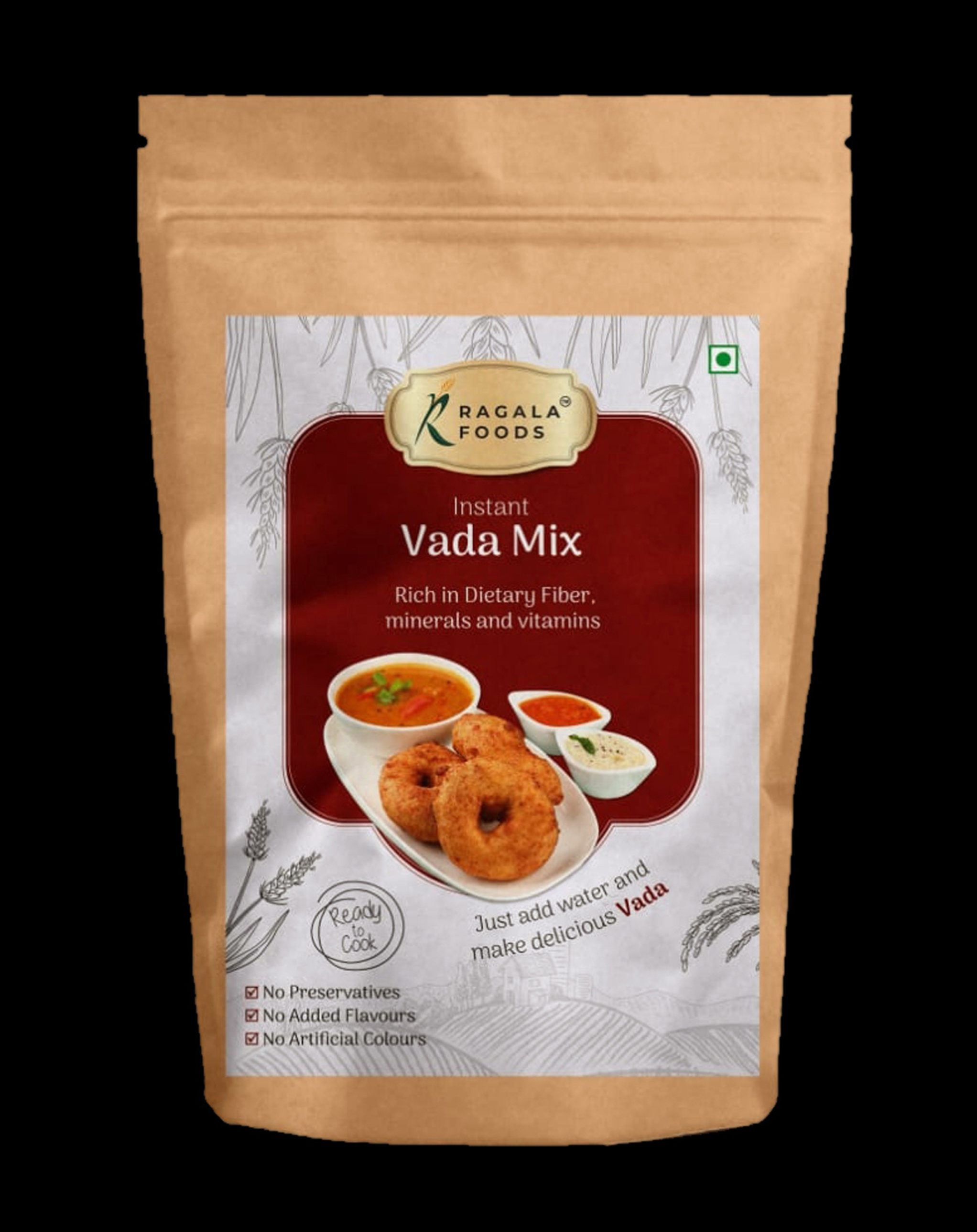 Delicious and crispy homemade vadas made with Ragala Foods' Instant Vada Mix, a healthy and nutritious option for your snacks